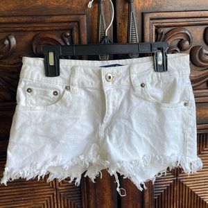 White Jean Shorts